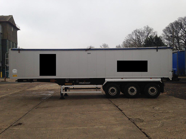 silver bulk tipper trailer